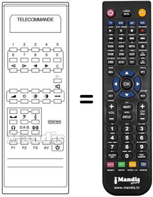 Replacement remote control LME STEREO