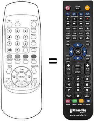 Replacement remote control RELISYS LT 30 C