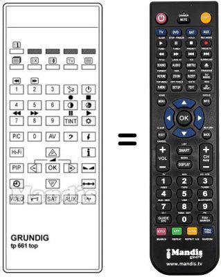 Replacement remote control Grundig M 70-681
