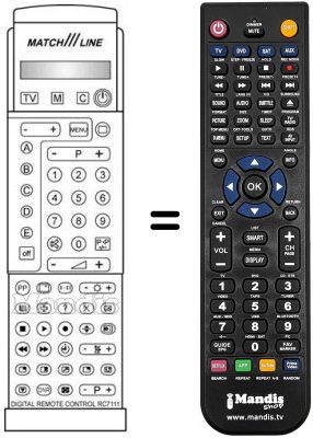Replacement remote control PYE 32 PW 977 A Replacement remote control PYE 32 PW 977 A