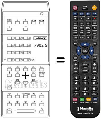 Replacement remote control MECATRON 7902 S