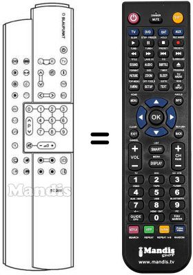 Replacement remote control Blaupunkt MS 70-109 VTM 7 669 720