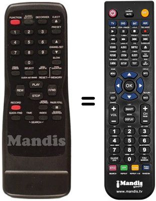 Replacement remote control Funai 21A-600 A
