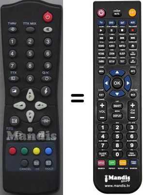 Replacement remote control NordMende N 2121 C Replacement remote control NordMende N 2121 C