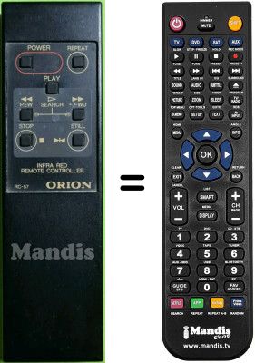 Replacement remote control RC-57