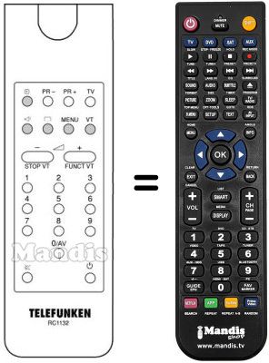 Replacement remote control Telefunken FS 532 M