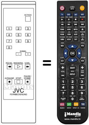 Replacement remote control PQ 10181 A-1
