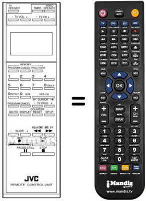 Replacement remote control PQ 10543 H