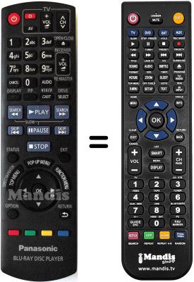 Replacement remote control Panasonic DMP-BDT310