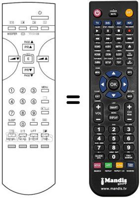 Replacement remote control Hitachi X21B1 TF HSL