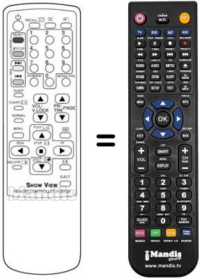 Replacement remote control Daewoo 21F1T2 Replacement remote control Daewoo 21F1T2