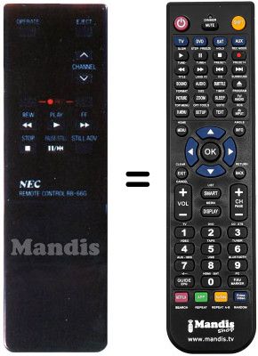 Replacement remote control RB-66 G Replacement remote control RB-66 G