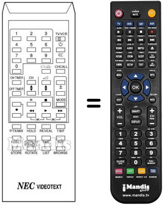 Replacement remote control RC-1007 E Replacement remote control RC-1007 E