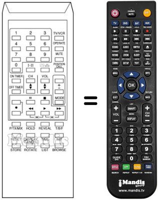 Replacement remote control RC-1021 E Replacement remote control RC-1021 E