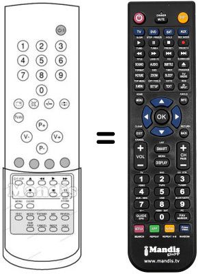 Replacement remote control Akai CT 2110