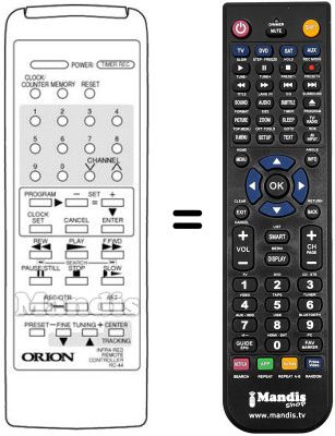 Replacement remote control RC-44