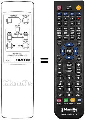 Replacement remote control 0762057080