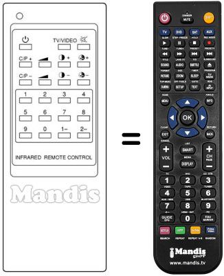 Replacement remote control RC-K144