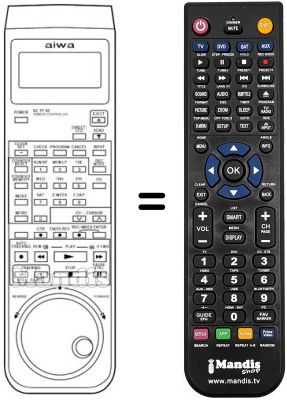 Replacement remote control Aiwa HV-F95AE