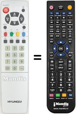 Replacement remote control Hyundai HLT 2051 Replacement remote control Hyundai HLT 2051