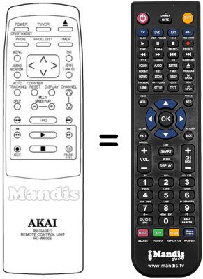 Replacement remote control RC-W600E