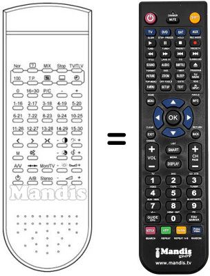 Replacement remote control Audiosonic KT 9272 STX-IIC BUS