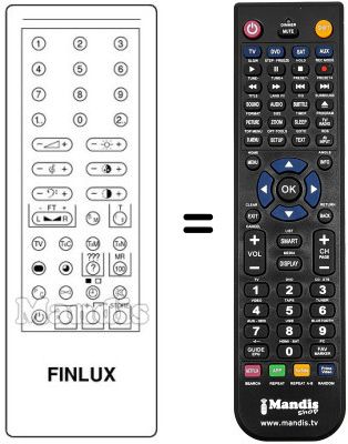 Replacement remote control RC 1122 TX