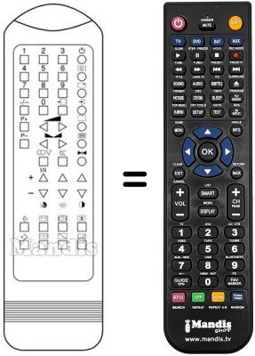 Replacement remote control RC 1255
