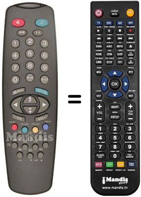 Replacement remote control HOSPITALIERE RTS 5166