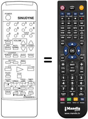 Replacement remote control 076G020010