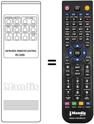 Replacement remote control RC 2200