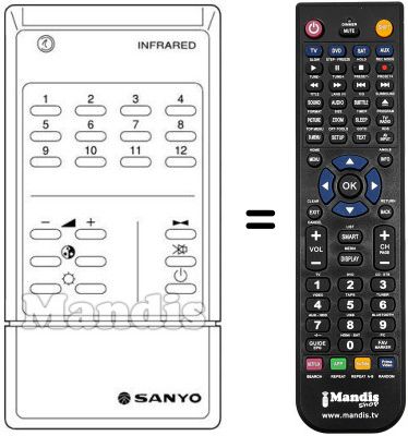 Replacement remote control RC 238