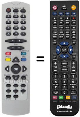 Replacement remote control RC 2553