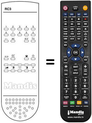 Replacement remote control RC 3