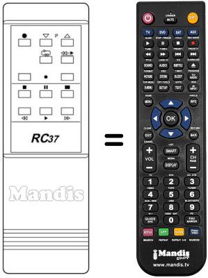 Replacement remote control RC 37