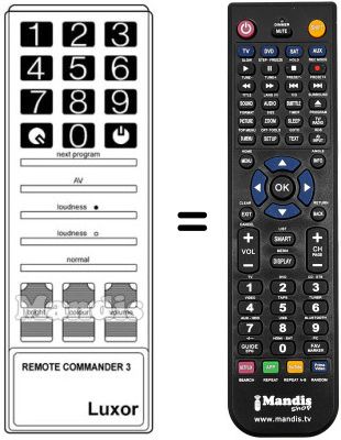 Replacement remote control 190 9511-10