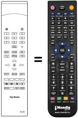 Replacement remote control RC 501