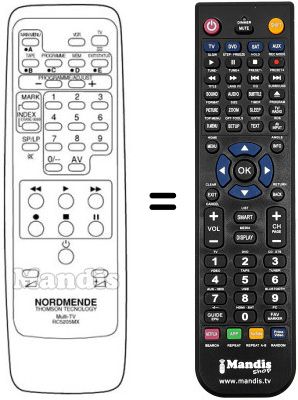 Replacement remote control RC 5205 MX Replacement remote control RC 5205 MX