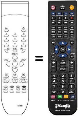 Replacement remote control QUELLE RC 554