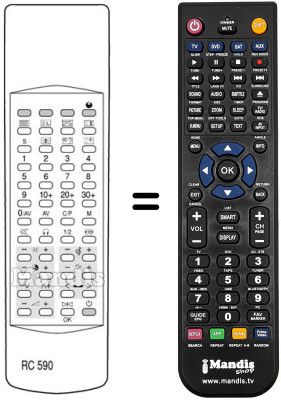 Replacement remote control RC 590 Replacement remote control RC 590