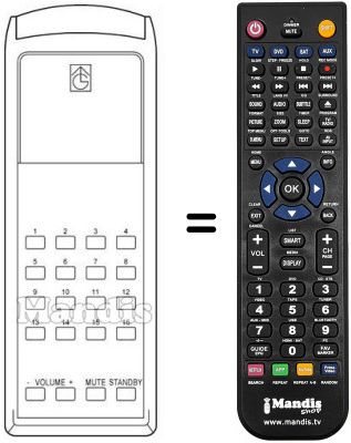 Replacement remote control TLG 1409