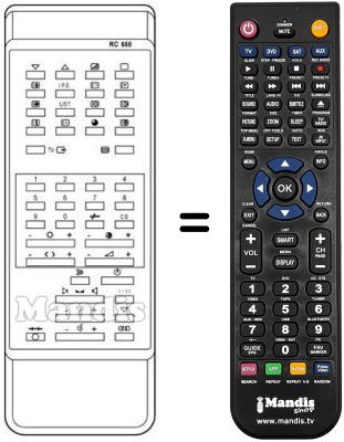 Replacement remote control RC 658