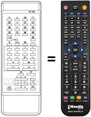 Replacement remote control RC 659