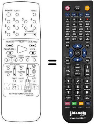 Replacement remote control RC 72