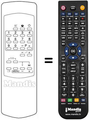 Replacement remote control RC 9076