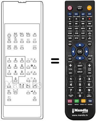 Replacement remote control RC / OSD