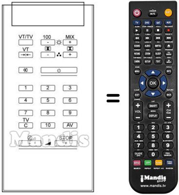 Replacement remote control RCT 3707 C Replacement remote control RCT 3707 C