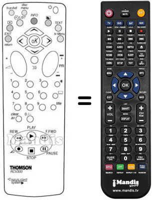 Replacement remote control Pathé Marconi DIGITAL 14'