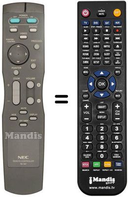 Replacement remote control Nec PDP 50 MP3 Replacement remote control Nec PDP 50 MP3