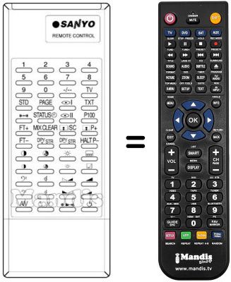 Replacement remote control REM 40